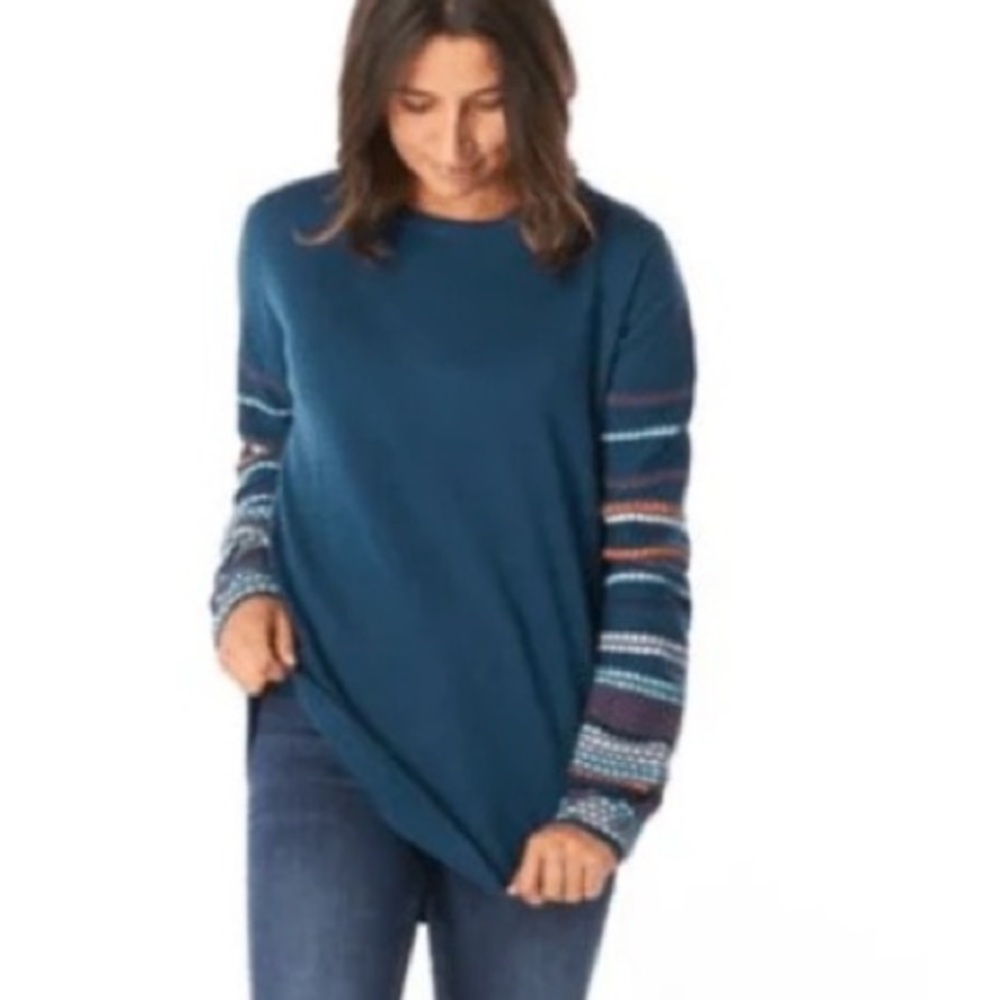 Smartwool Shadow Pine Crew Sweater Multi Dot Slee… - image 1